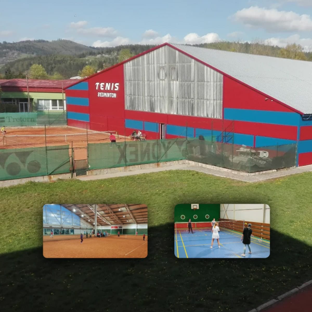 Areál Tenisového klubu Kysucké Nové Mesto — hala pre tenis a bedminton s antukovými kurtami